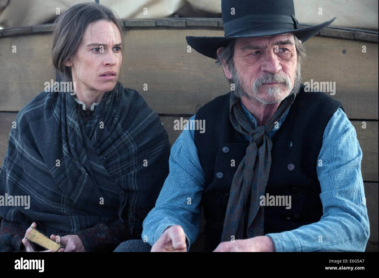 DER HOMESMAN 2014 EuropaCorp Film mit Hilary Swank und Tommy Lee Jones Stockfoto