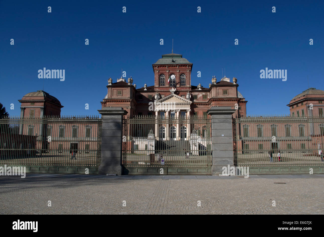 Schloss Racconigi Haupteingang, Turin, Italien Stockfoto