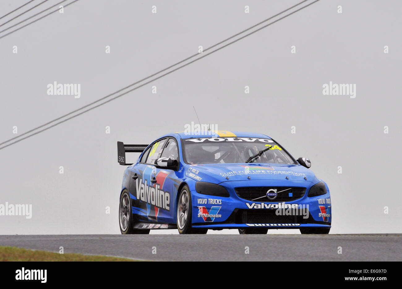 Schwedische Tourenwagen-Fahrer Robert Dahlgren nahm die alle neuen Volvo V8 Supercars für die ersten Runden auf Sydney Motorsport Park tagsüber V8 Test. Schnellste Zeit ging an Fabian Coulthard.  Mit: Robert Dahlgren wo: Sydney, Australien bei: 15 Feb 20 Stockfoto