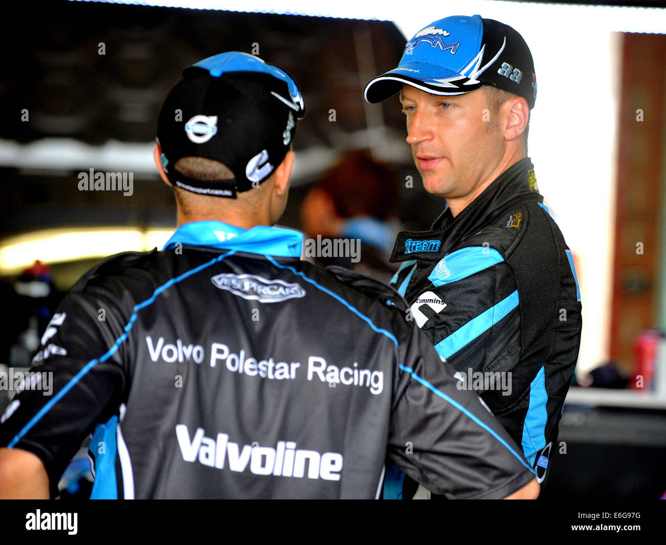 Schwedische Tourenwagen-Fahrer Robert Dahlgren nahm die alle neuen Volvo V8 Supercars für die ersten Runden auf Sydney Motorsport Park tagsüber V8 Test. Schnellste Zeit ging an Fabian Coulthard.  Mit: Robert Dahlgren wo: Sydney, Australien bei: 15 Feb 20 Stockfoto