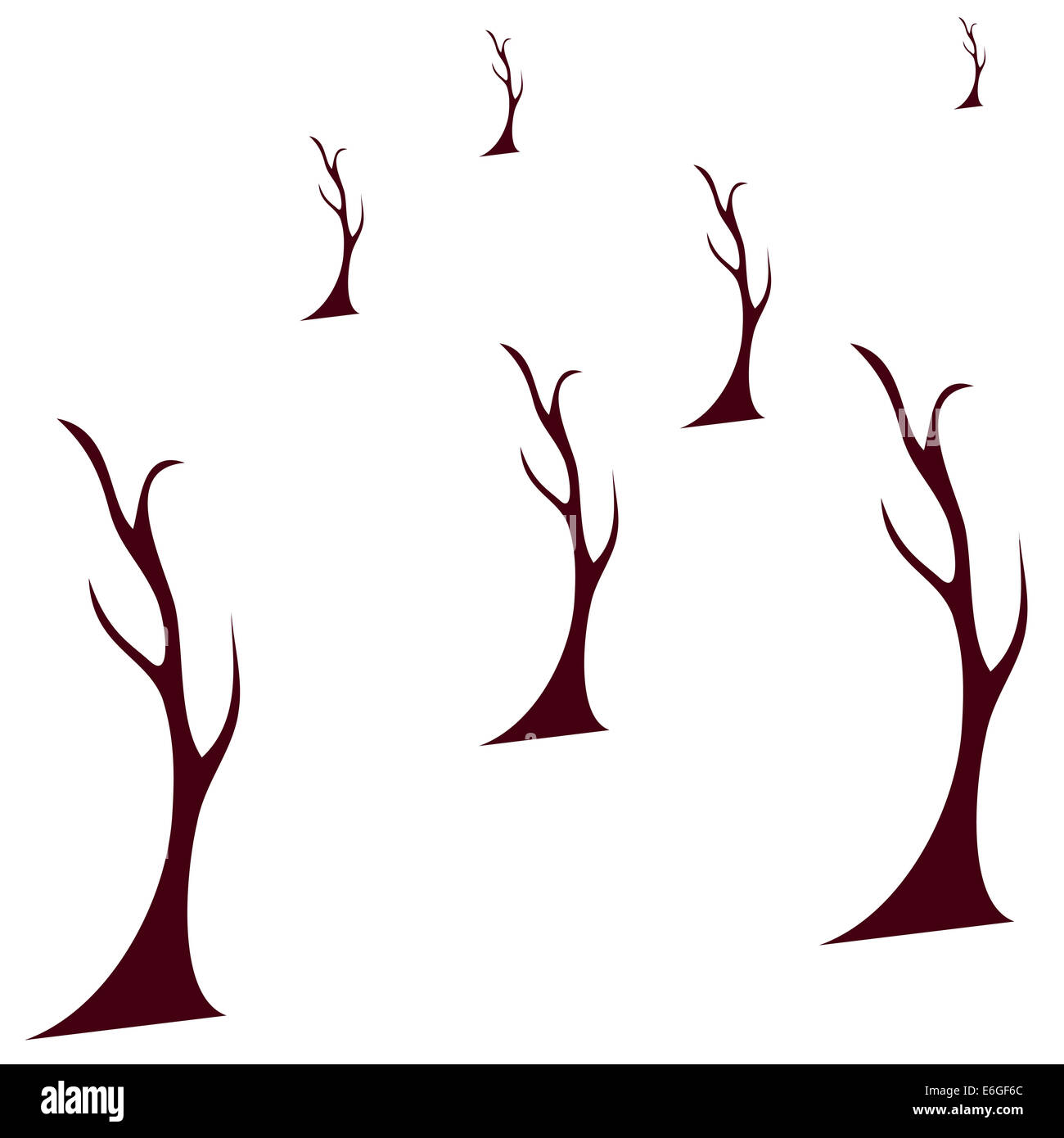 Herbst Baum-Vektor-Illustration. Stockfoto