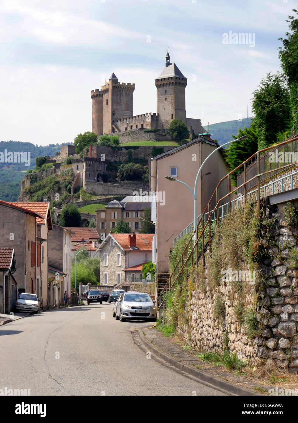 Château de Foix französischen Schlosses, Foix Ariege, Frankreich Stockfoto