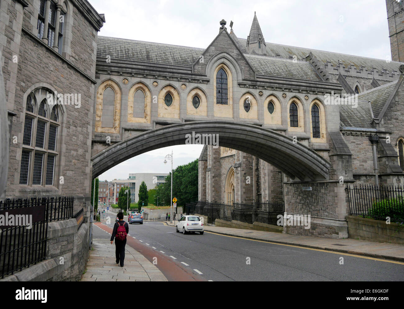 Fahrbahn Bogen, Christ Church Cathedral - die Kathedrale-Kirche der Heiligen Dreifaltigkeit in Dublin Stockfoto