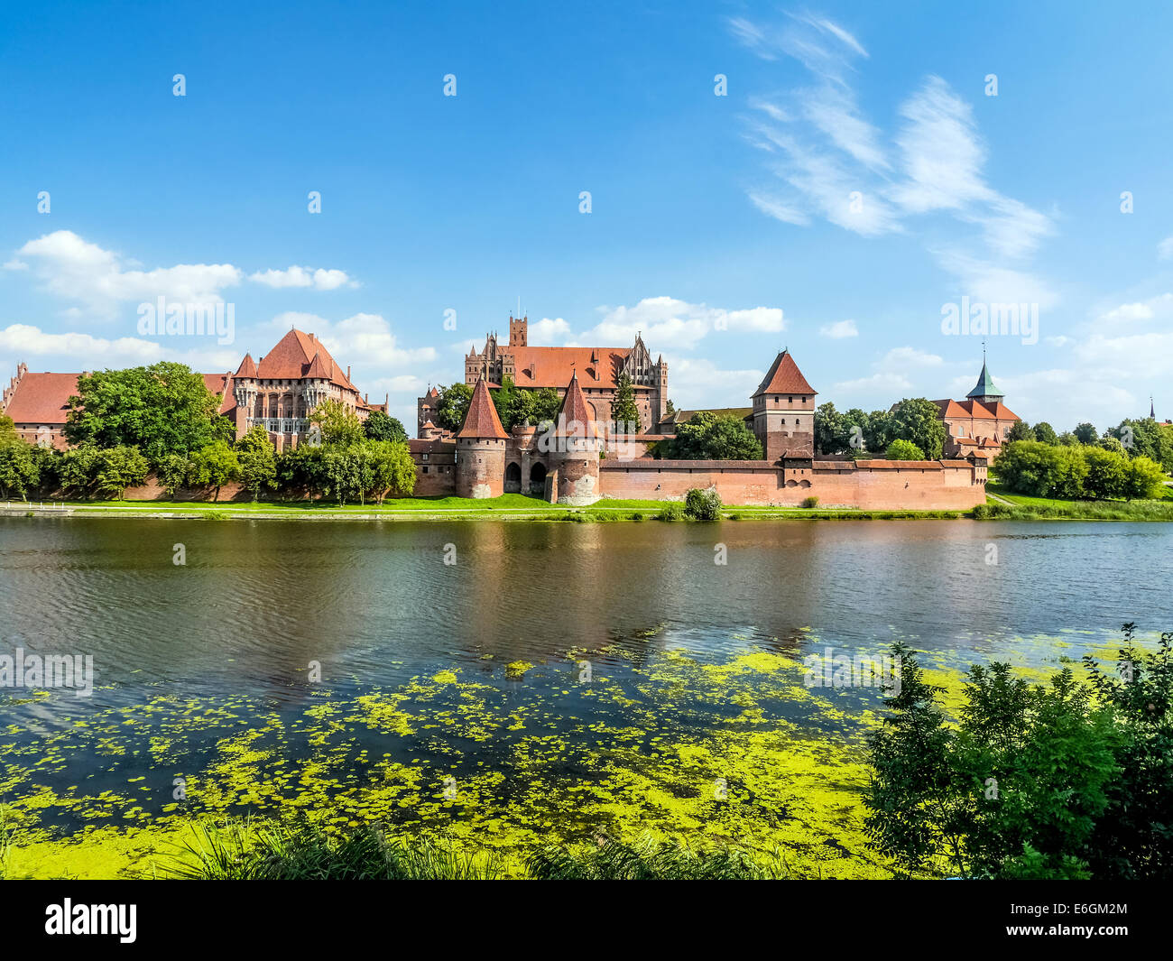 Malerisches Panorama des Marienburger Schlosses in Pommern, Polen Stockfoto