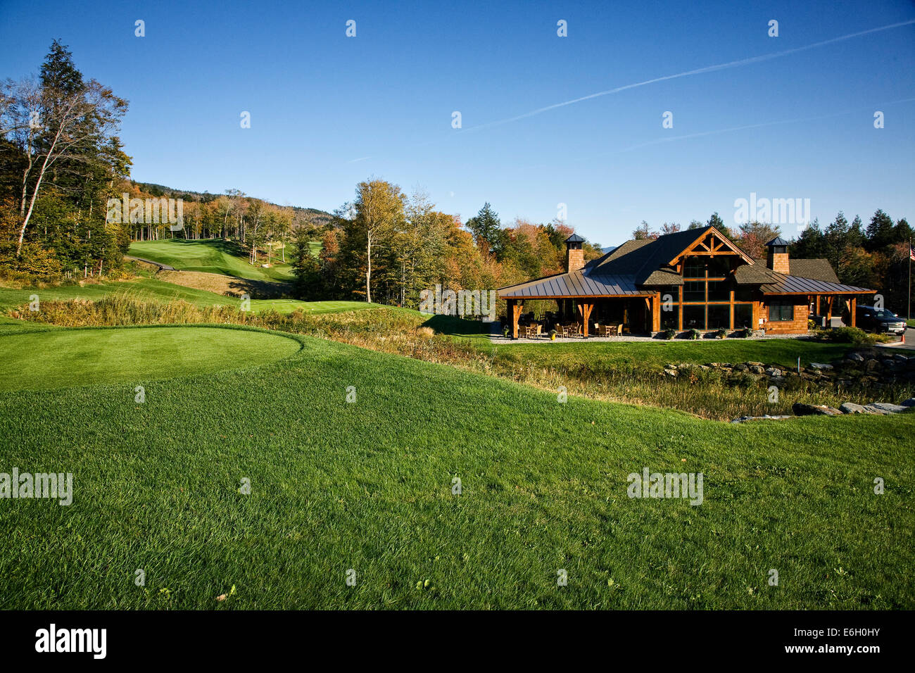 Die Stowe Mountain Golf Club in den grünen Bergen von Vermont. Stockfoto