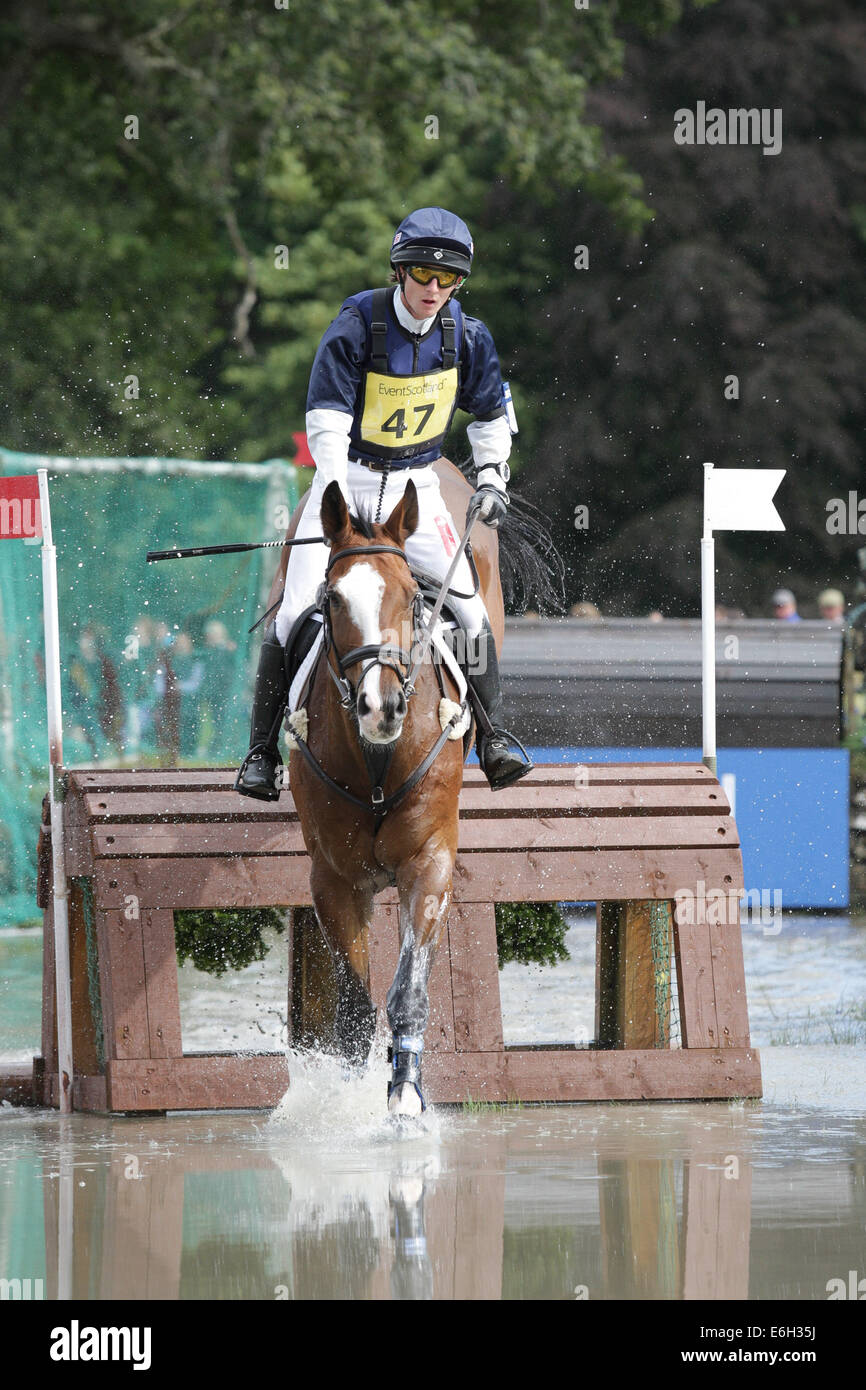 Blair Atholl, Schottland. 23. August 2014. Blair Castle International Horse Trials. Paul Sims (GBR) Reiten Glengarnock im CIC. Bildnachweis: Aktion Plus Sport/Alamy Live-Nachrichten Stockfoto