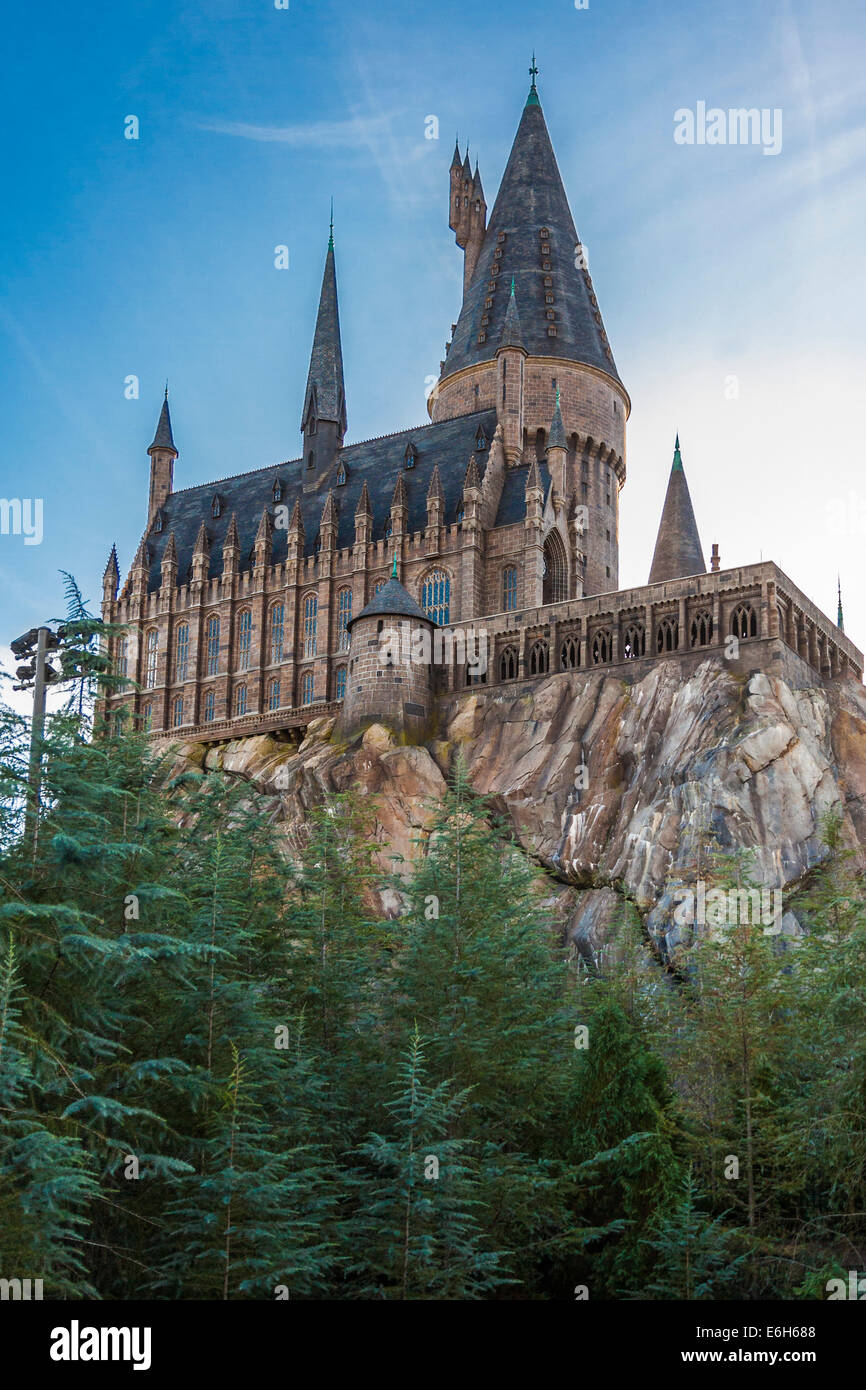 Hogwarts Schloss in die Zauberwelt von Harry Potter bei Universal Studios Islands of Adventure in Orlando, Florida Stockfoto