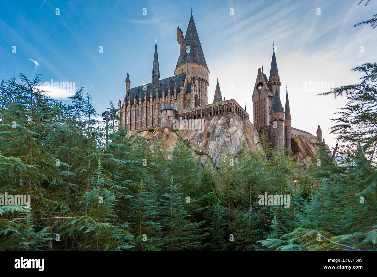 Hogwarts Schloss in die Zauberwelt von Harry Potter bei Universal Studios Islands of Adventure in Orlando, Florida Stockfoto