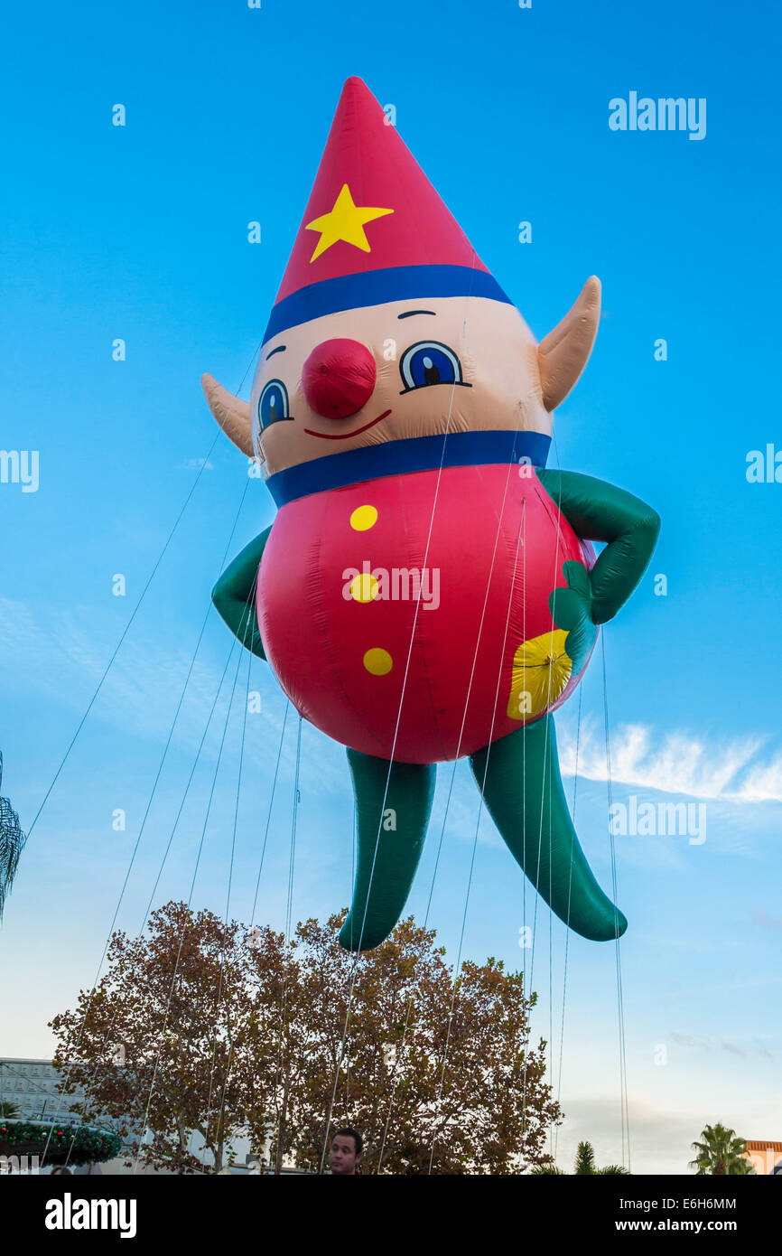 Elf-Helium-Ballon in die Macy-Urlaub-Parade bei Universal Studios in Orlando, Florida Stockfoto