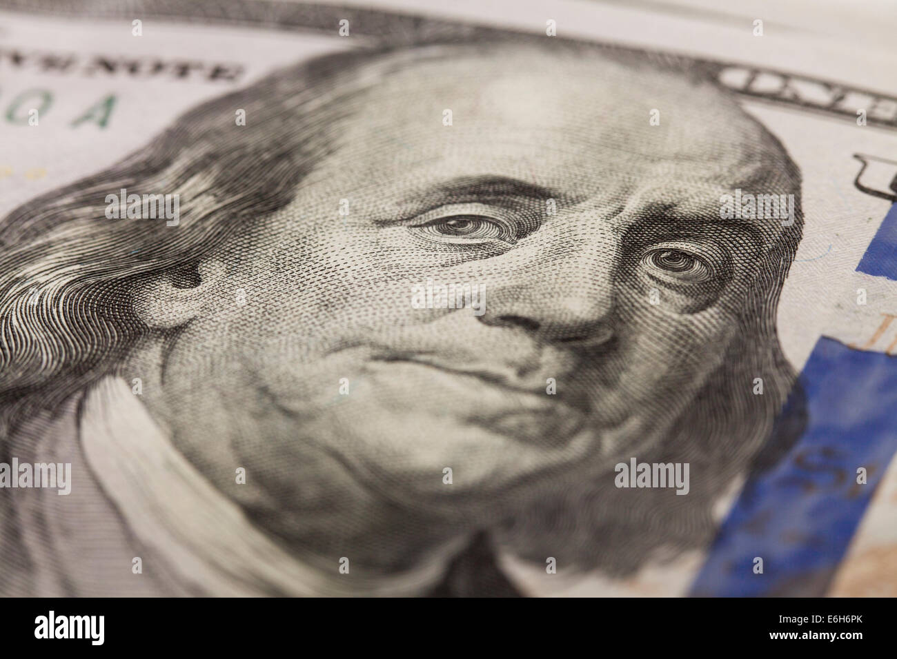 US-hundert-Dollar-Note closeup Stockfoto