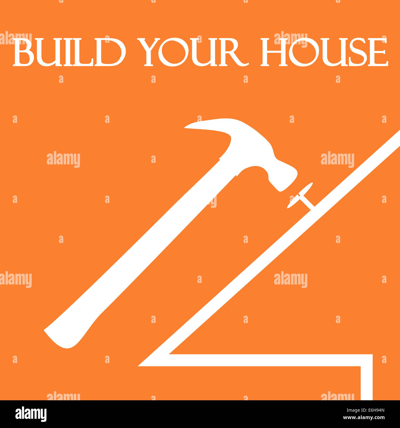 Bauen Sie Ihr Haus Stockfoto