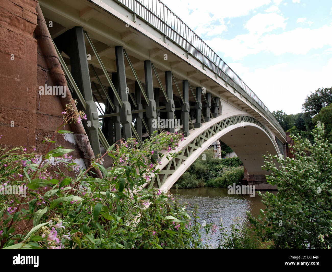 Holt Flotte Brücke über den Fluss Severn, entworfen von Thomas Telford, Holt, Worcestershire, UK Stockfoto