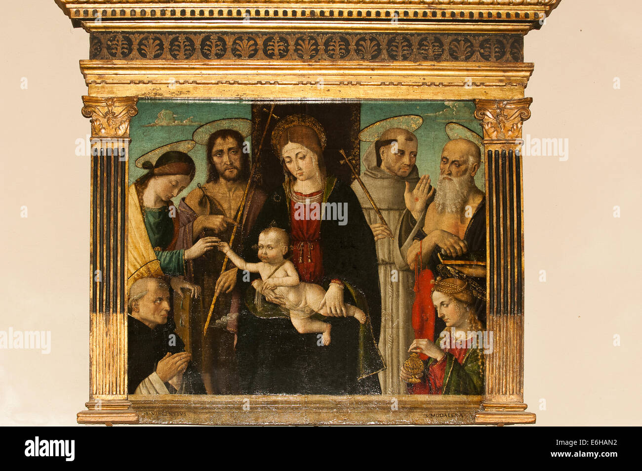 Italien Piemont Langa Neviglie St. Giorgio Kirche Macrino d ' Alba "Ehe der Heiligen Katharina" Stockfoto