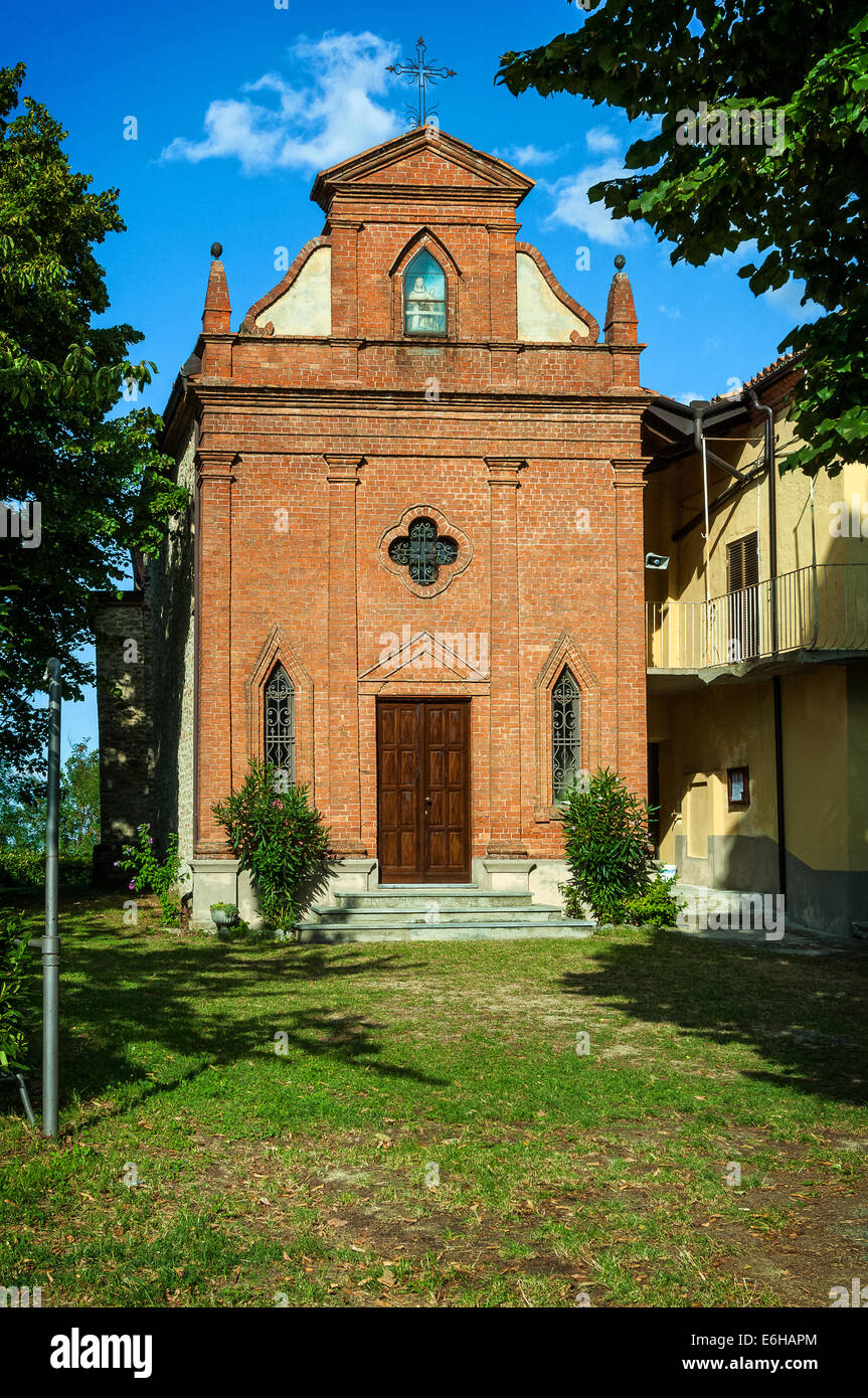 Italien Piemont Langhe Cossano Belbo Madonna della Rovere Heiligtum Stockfoto