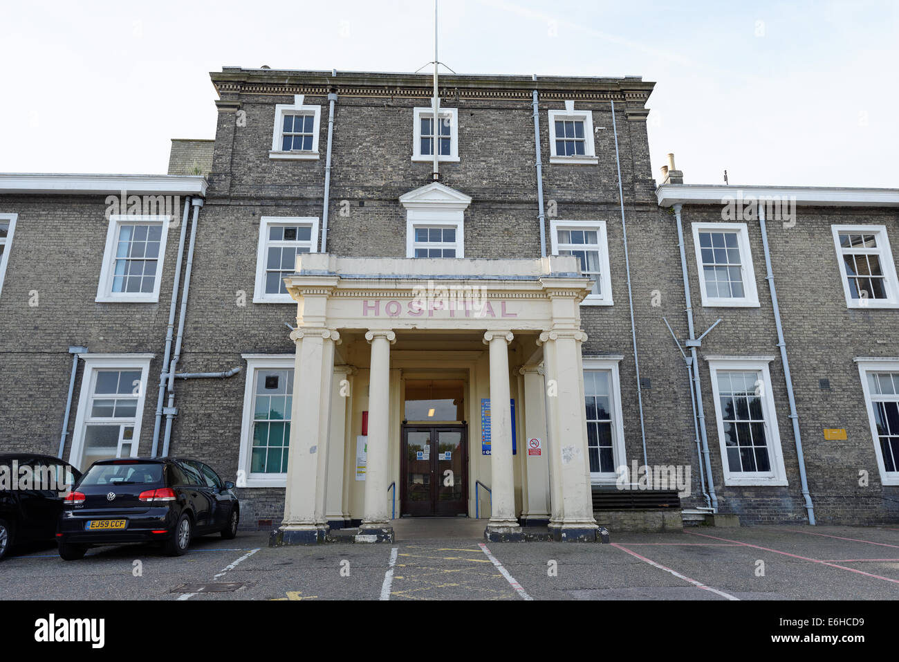 Essex County Hospital, Colchester, UK. Architektur des 19. Jahrhunderts. Bald zu schließen. Stockfoto