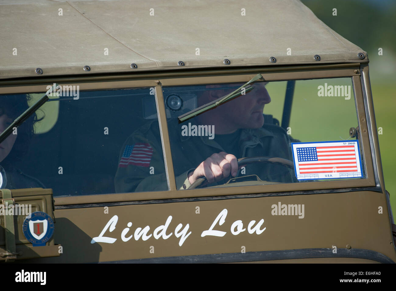 Dunsfold Aerodrome, Surrey UK. Samstag, 23. August 2014. Militärfahrzeug-Anzeige auf der 10. Dunsfold Flügel und Räder. Bildnachweis: Malcolm Park Leitartikel/Alamy Live-Nachrichten. Stockfoto