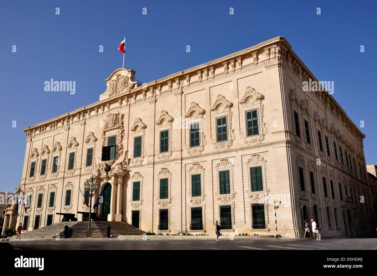 Auberge de Castille, Valletta, Malta, Amt des Premierministers Stockfoto
