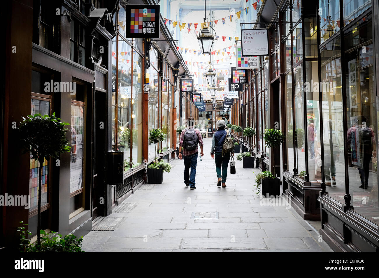 Morgan Arcade in Cardiff, Wales. Stockfoto