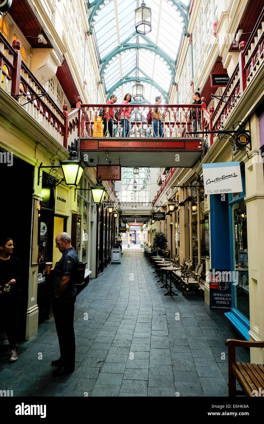 Burg Passage in Cardiff. Stockfoto
