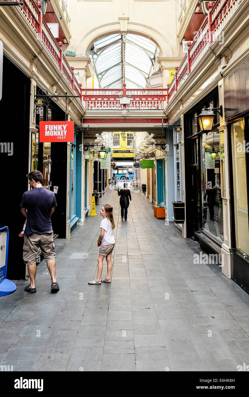 Burg Passage in Cardiff. Stockfoto