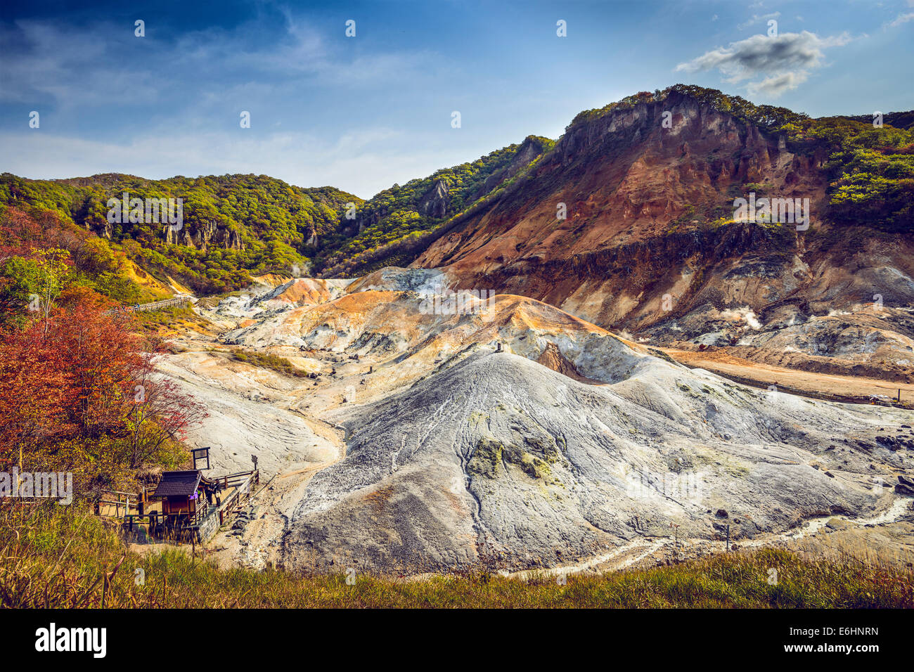 Noboribetsu, Hokkaido, Japan Jigokudani Höllental Stockfotografie Alamy