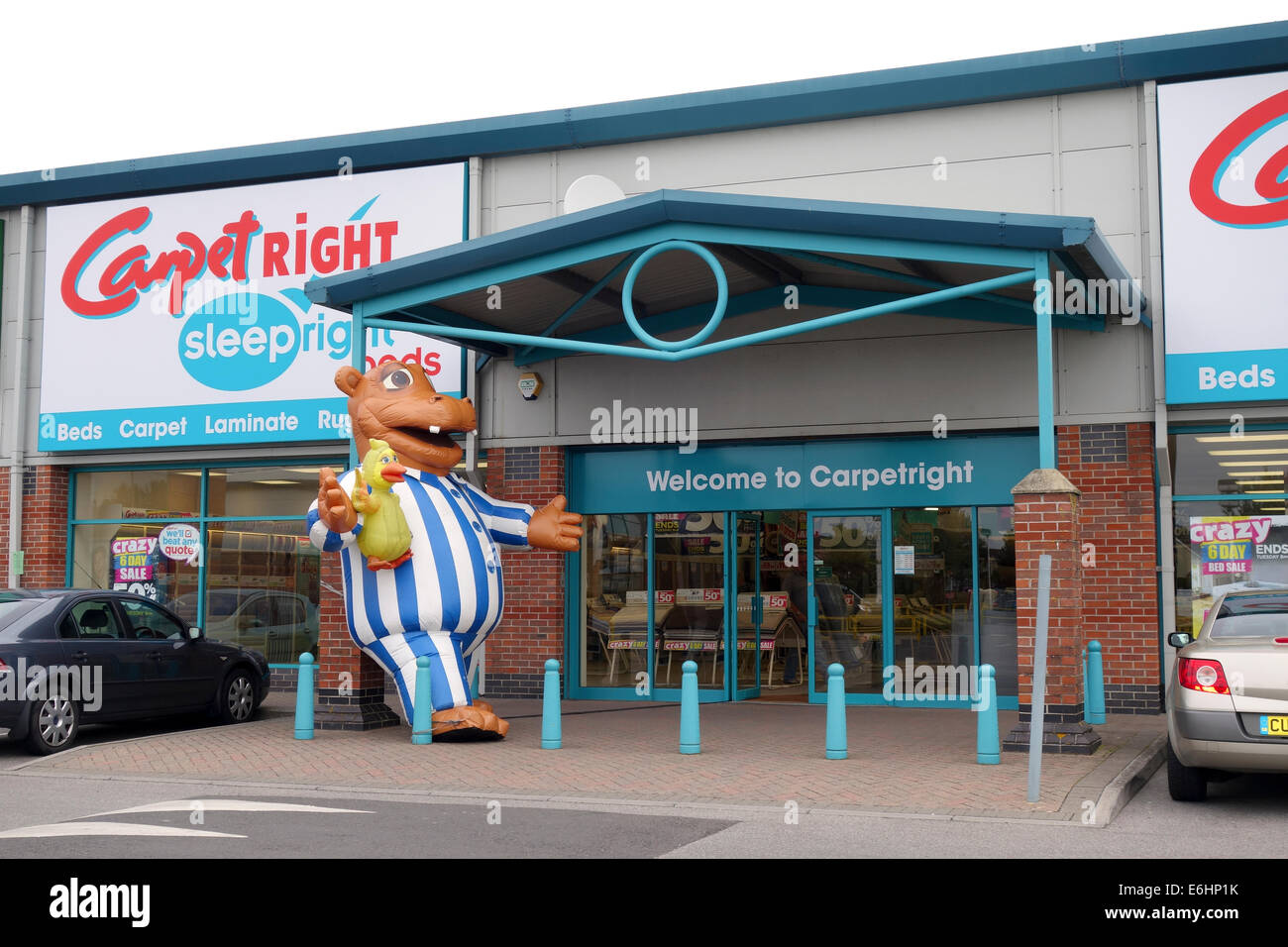 CarpetRight Store, Trowbridge Retail Park, Trowbridge, Wiltshire, England, UK Stockfoto