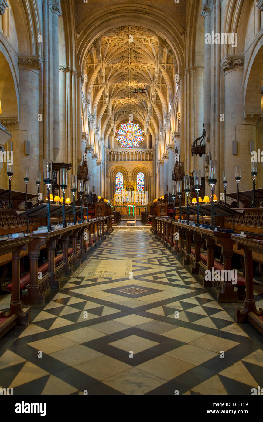 Innenraum der Christuskirche - gegründet 1524 durch Kardinal Wolsey, wiedergegründet 1546 von Heinrich VIII., University of Oxford, England Stockfoto