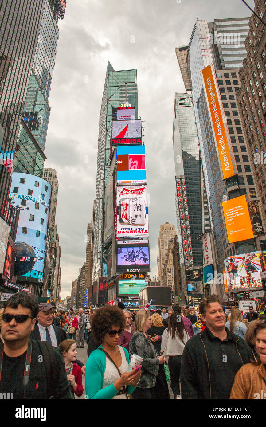 Die berühmten Times Square in Manhattan, New York City Stockfoto