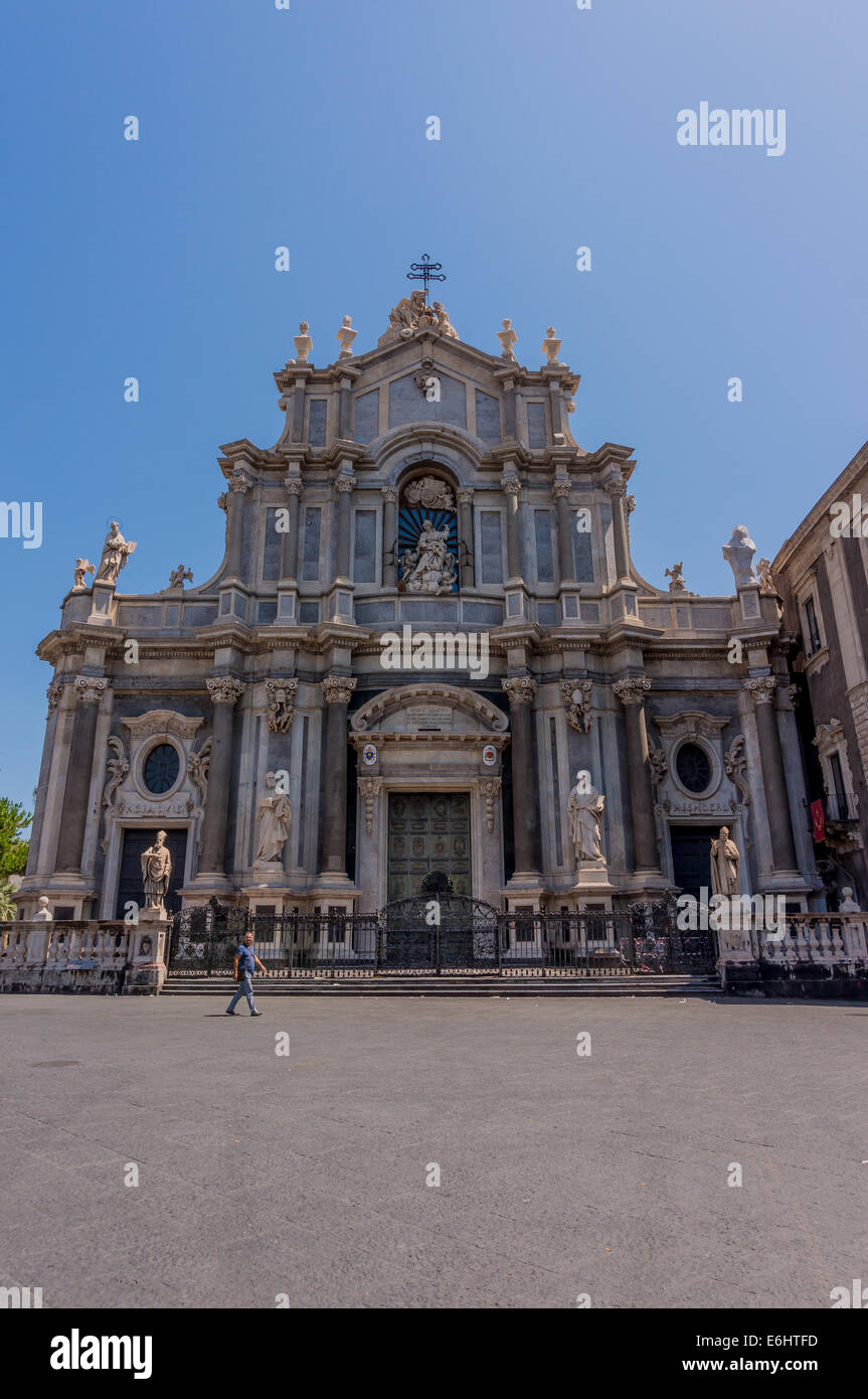 Kathedrale von St. Agatha, Catania, Sizilien. Duomo di Catania. Cattedrale di Sant'Agata Stockfoto