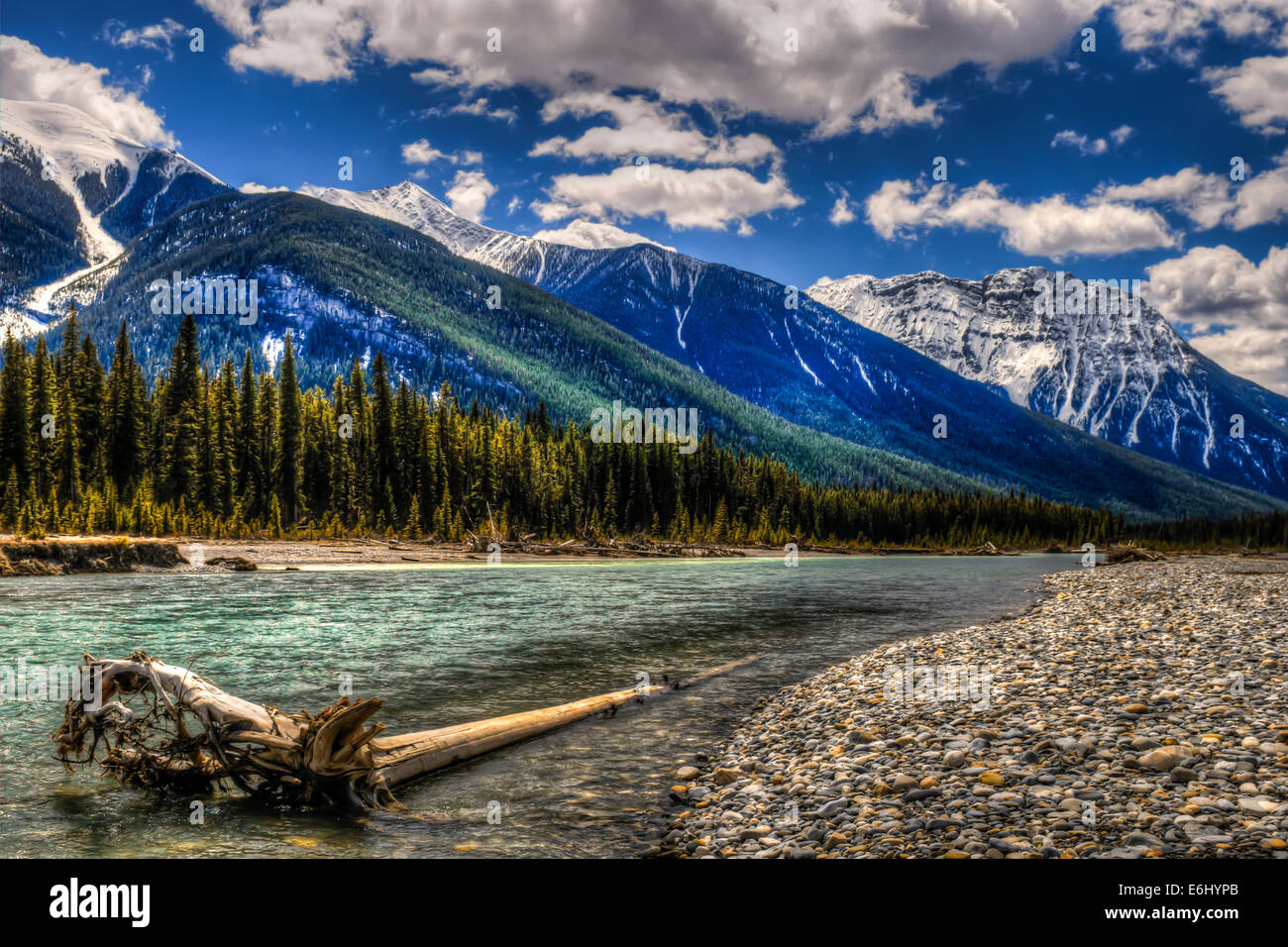 Malerische Ansichten der Kootenay National Park-Britisch-Kolumbien Stockfoto