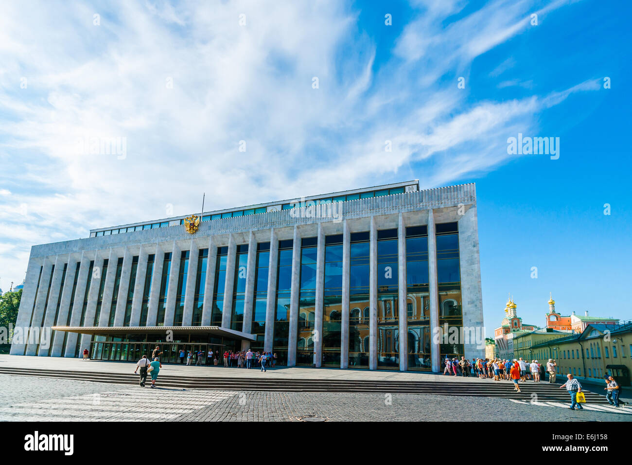 Moskauer Kreml-Tour - 12. Zurück zu den staatlichen Kremlpalast Stockfoto