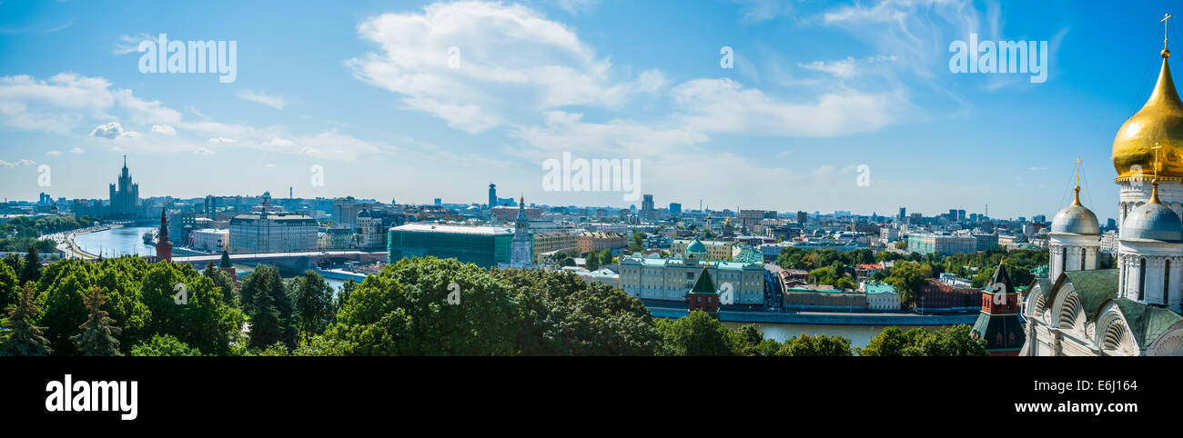 Moskauer Kreml-Tour - 35. Panorama von Moskau von Ivan den große Glockenturm gesehen. Süd-Ostblick Stockfoto