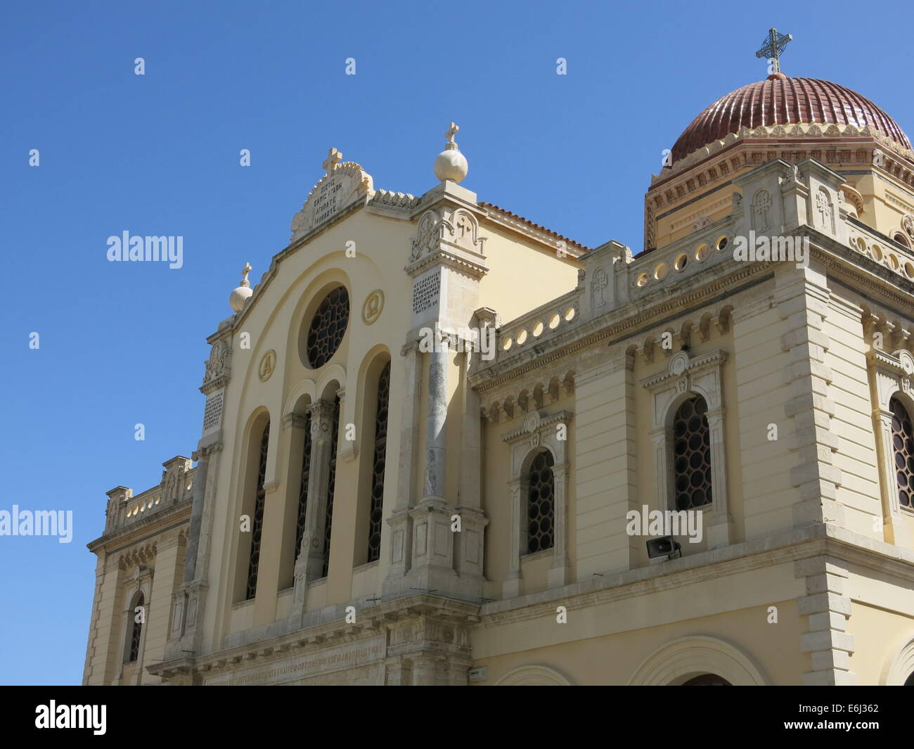 Saint Minas Kathedrale in Heraklion, Kreta, Griechenland. Stockfoto