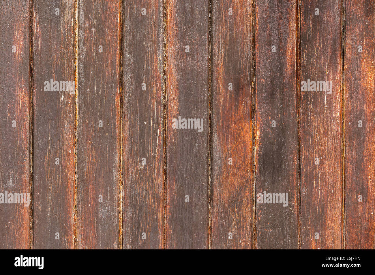 Braune parallel Holzbohlen für Hintergrund oder Textur Stockfoto