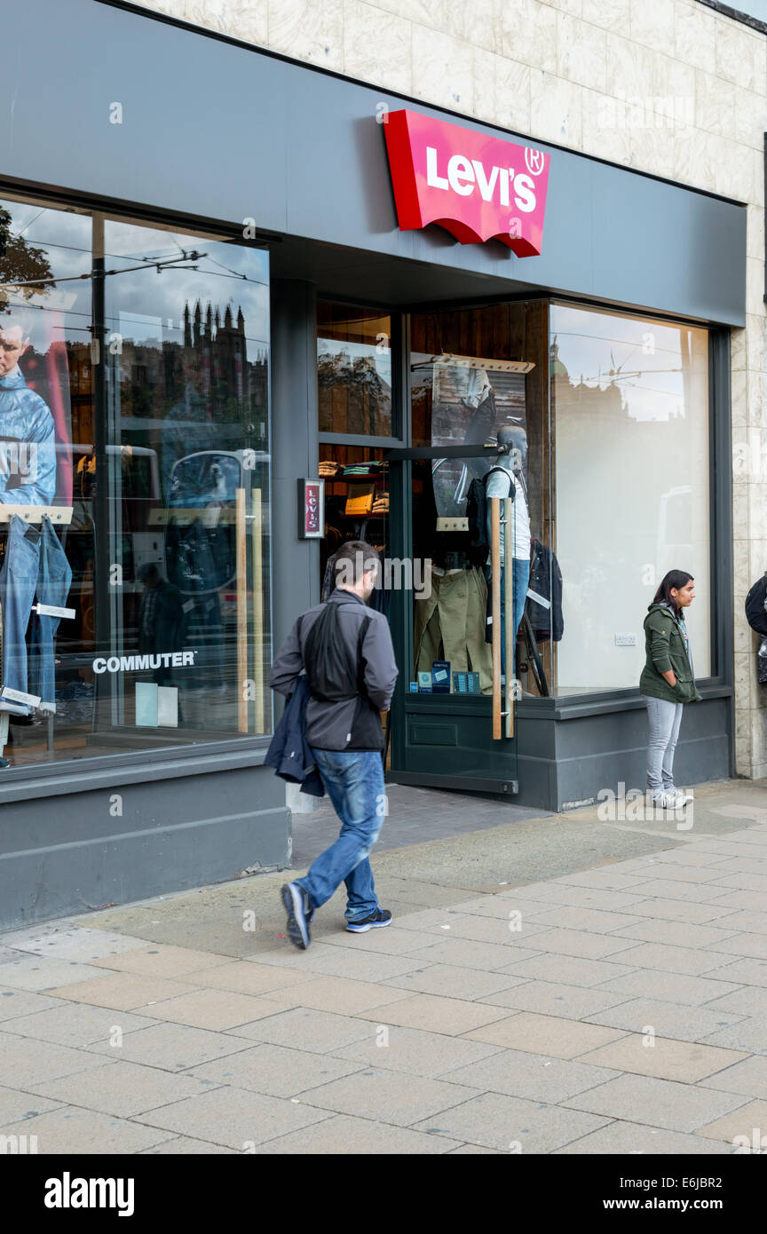 Levi's Store auf der Princes Street, Edinburgh Stockfoto