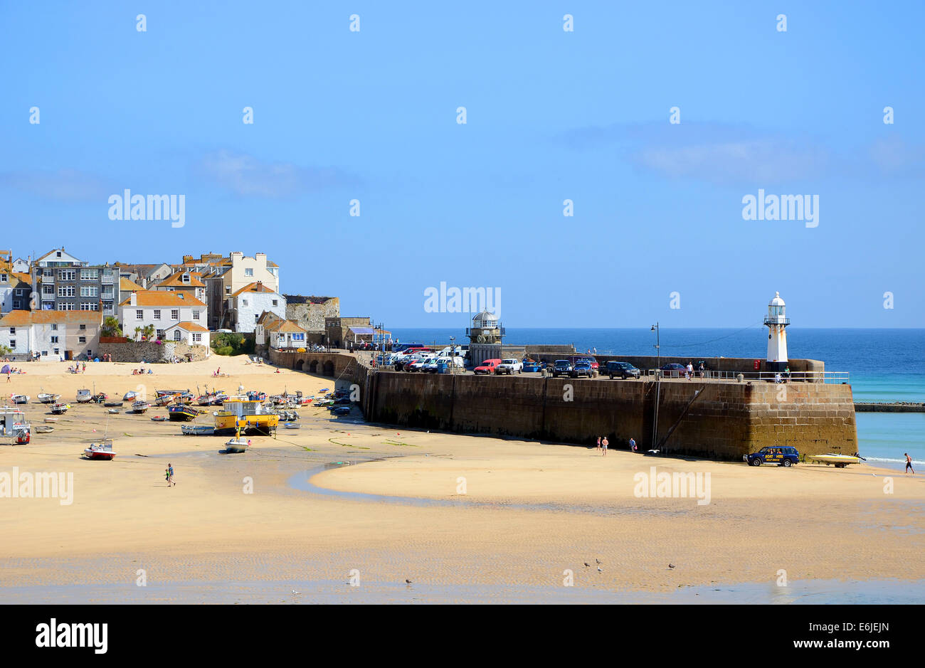 Smeatons Pier in St.Ives, Cornwall, UK Stockfoto