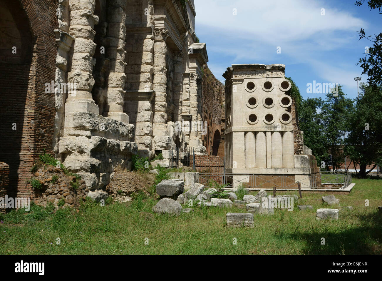 Grab von Baker Eurysaces neben der Porta Maggiore Rom-Italien Stockfoto