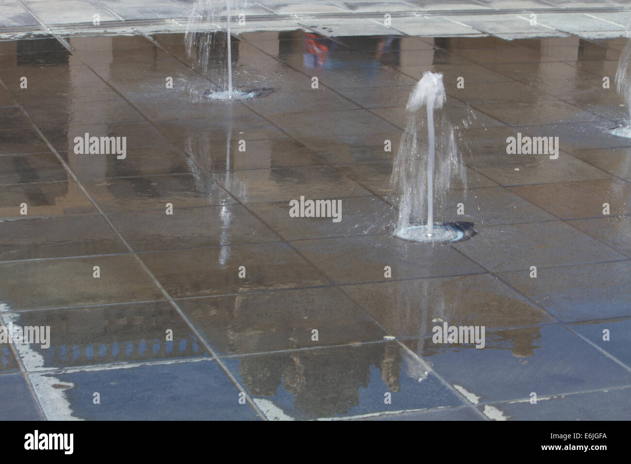 Brunnen im St.-Georgs-Platz Valletta Stockfoto