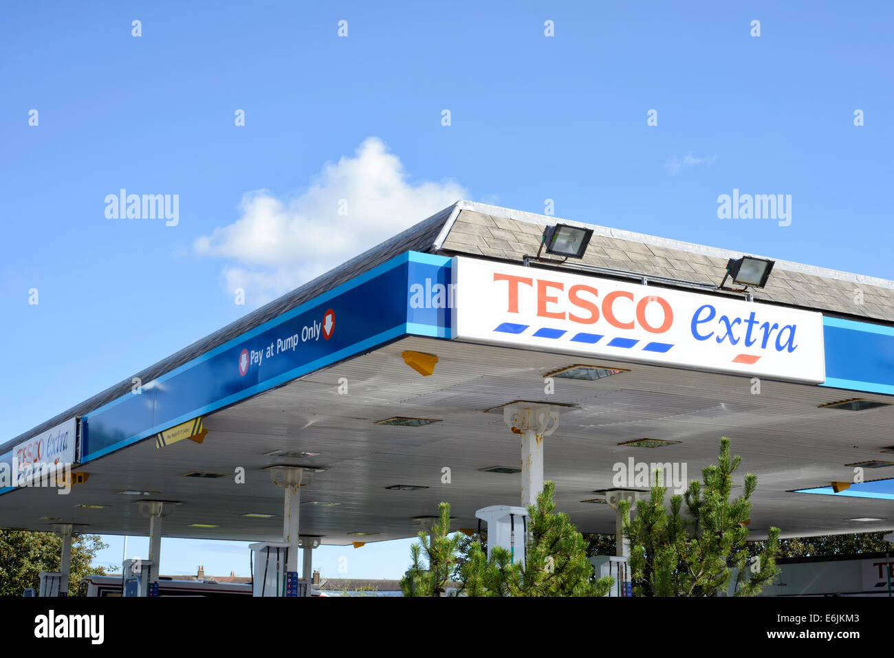 Tesco Tankstelle in Blackpool, Lancashire, England Stockfoto