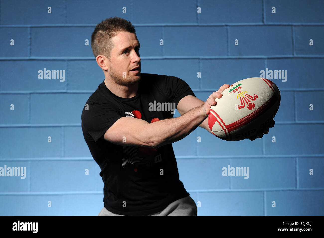 Ehemalige Wales Rugby internationale Shane Williams. Stockfoto