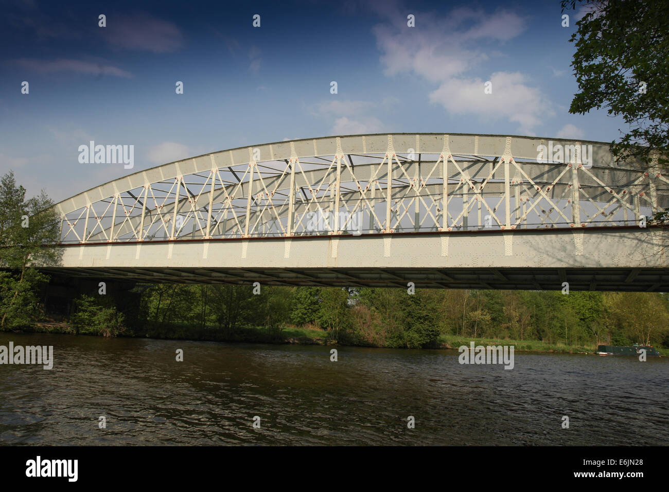 Der Windsor-Eisenbahnbrücke über den Fluss Themse in Windsor, Berkshire, England. Im Jahre 1849 entworfen von Isambard Kingdom Brunel. Stockfoto