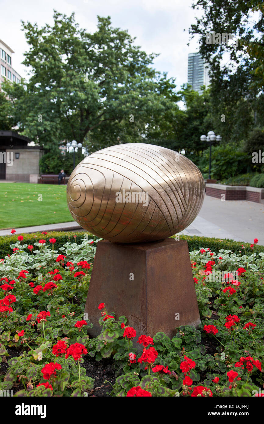 Canary Wharf Kunst - Sasso Cosmico durch tun Vassilakis-Koning Stockfoto