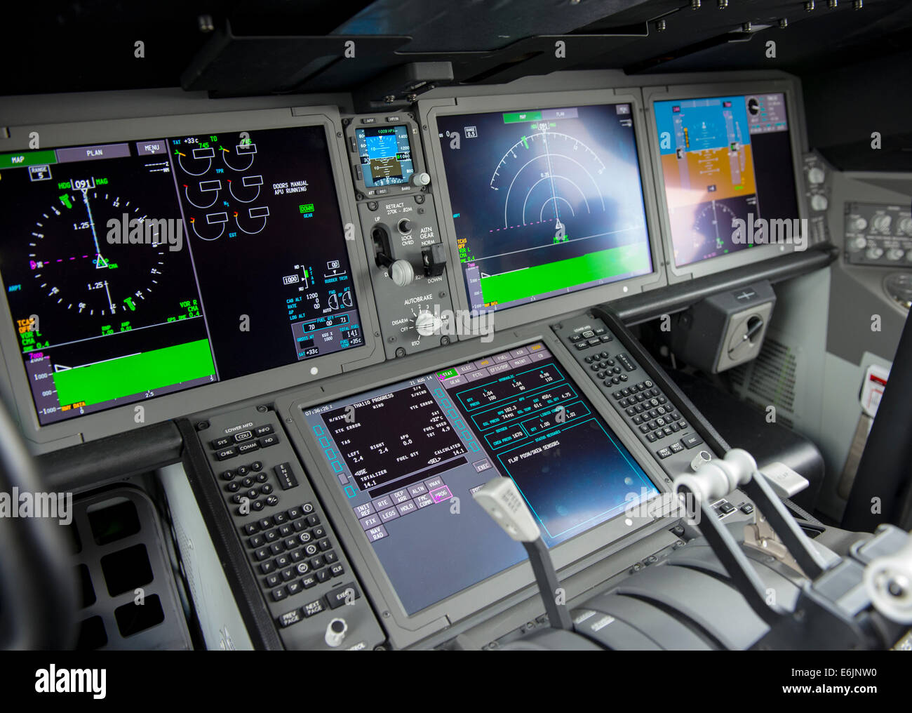 Cockpit-Display-panel Stockfoto