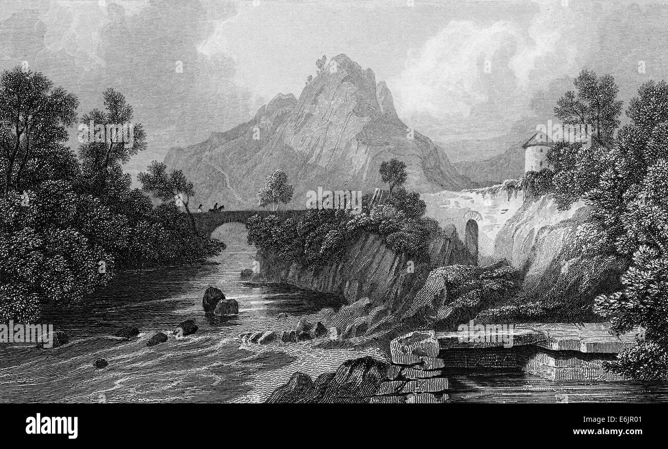 Craig y Dinas, Dinas Rock, Wales, UK Stockfoto