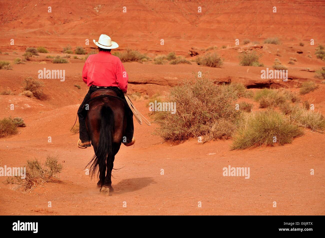 Cowboy auf Wilde Westen Stockfoto