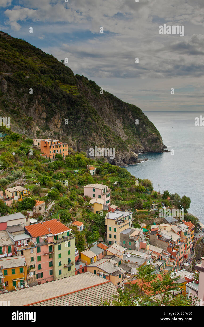 Riomaggiore Cinque Terre, Italien Stockfoto