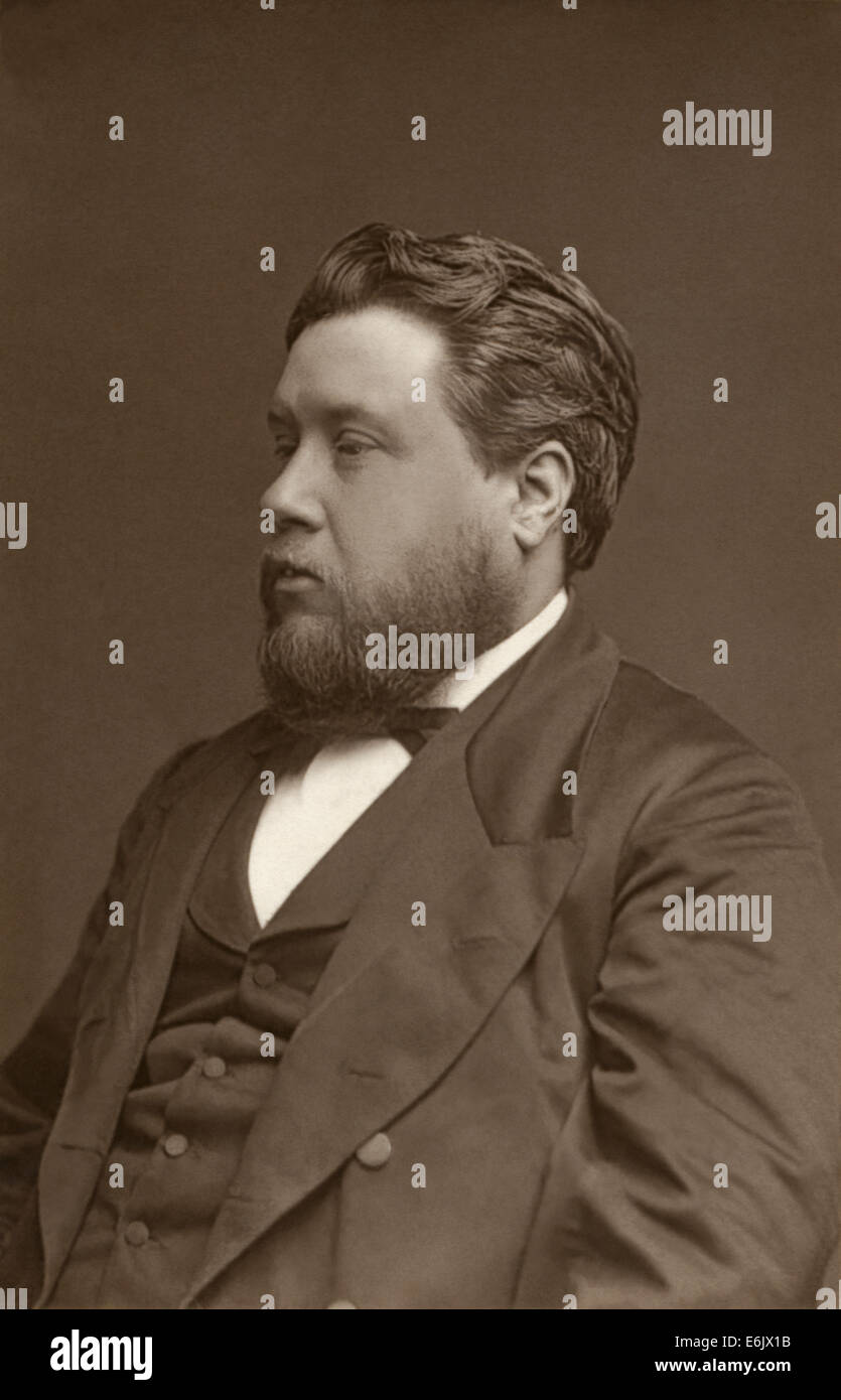 C. (Charles Haddon) h. Spurgeon, renommierten Baptistenprediger in London bekannt als "Prinz der Prediger." Porträt von 1880 s. Stockfoto