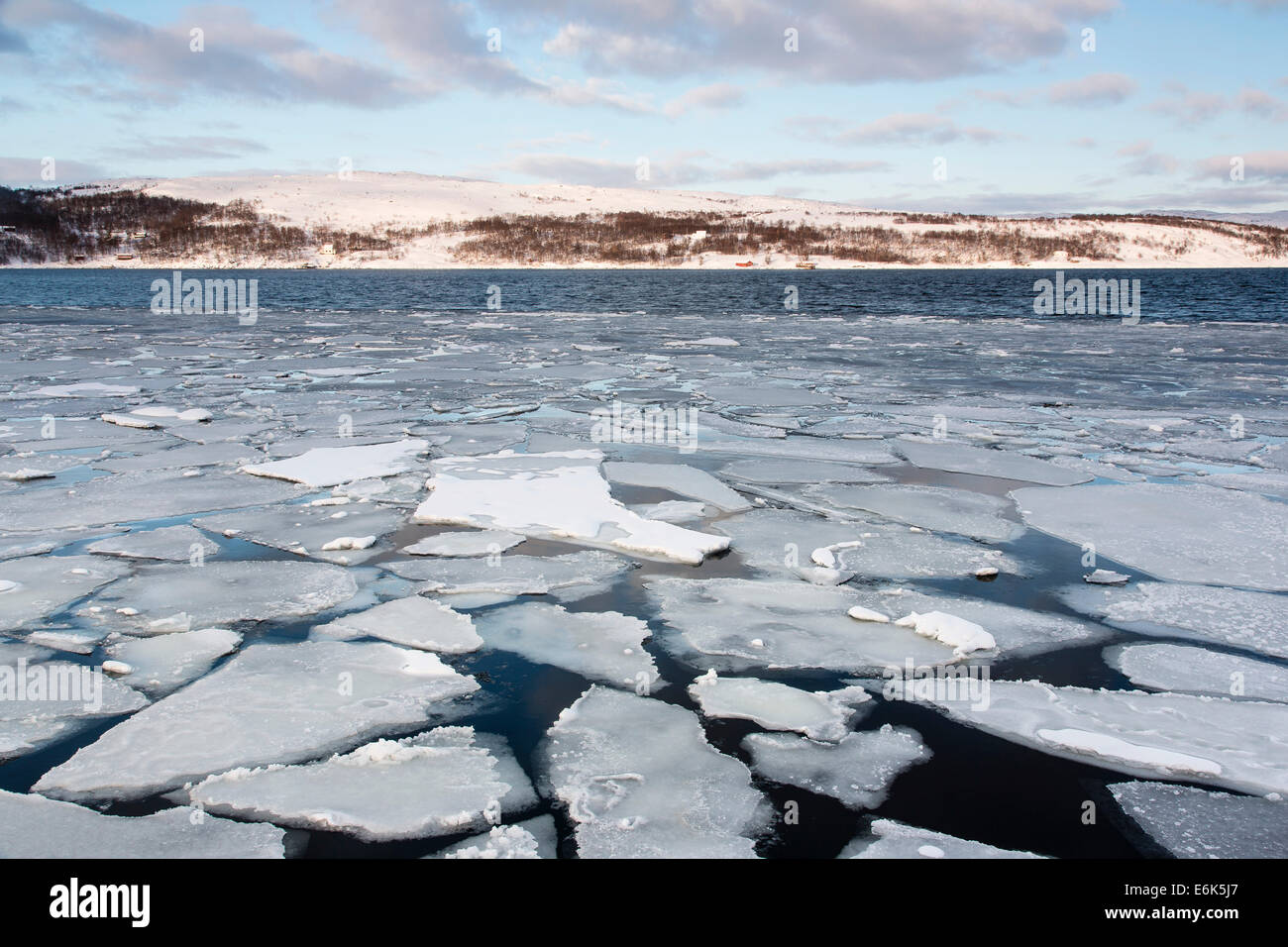 Barentssee, Fjord von Kirkenes, kirkenes, Finnmark, Norwegen Stockfoto