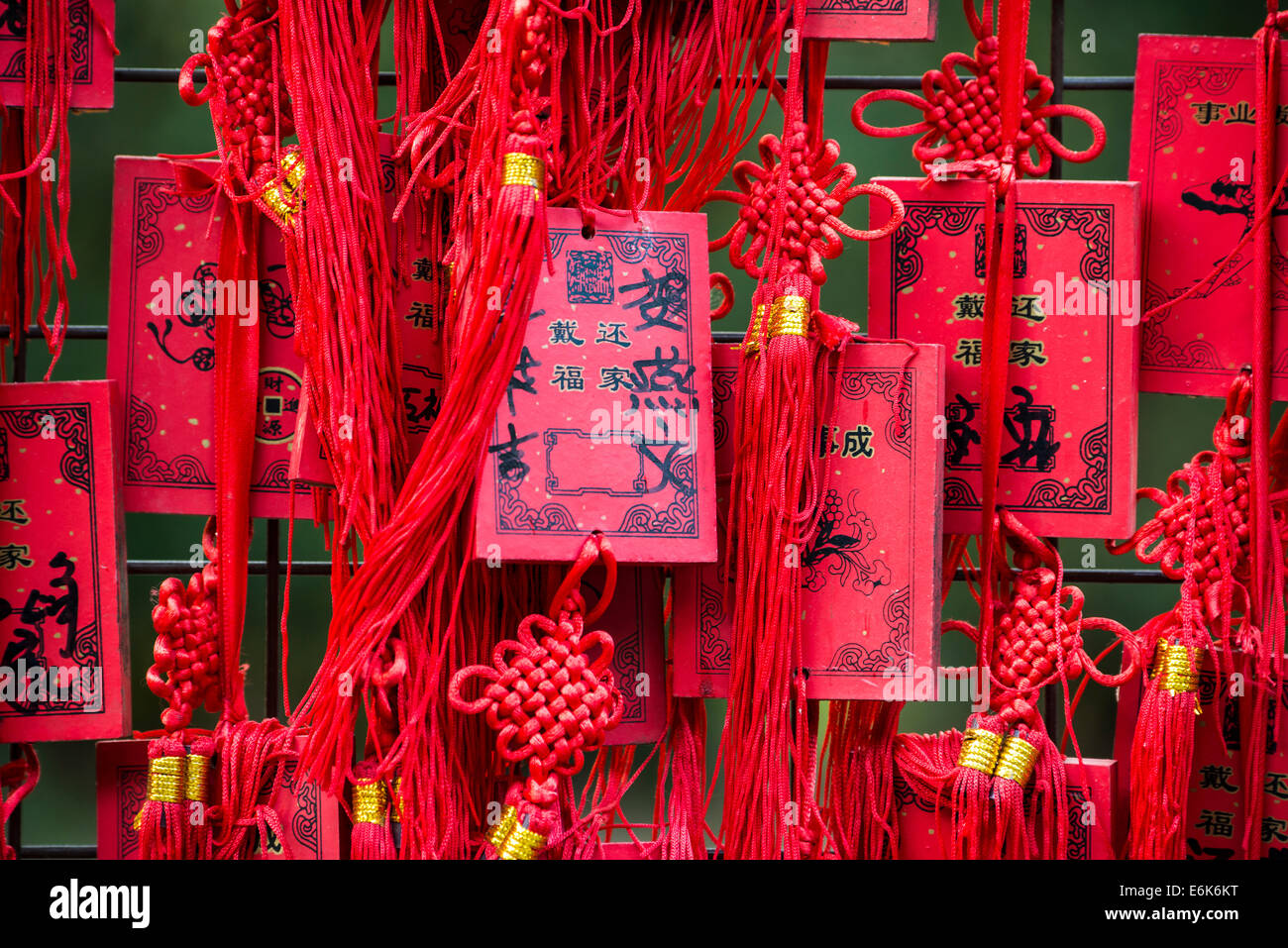 Chinesische rote wollen Karten, Peking, China Stockfoto