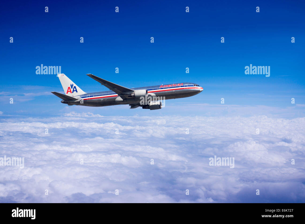 American Airlines, Boeing 767-323 ER, im Flug Stockfoto